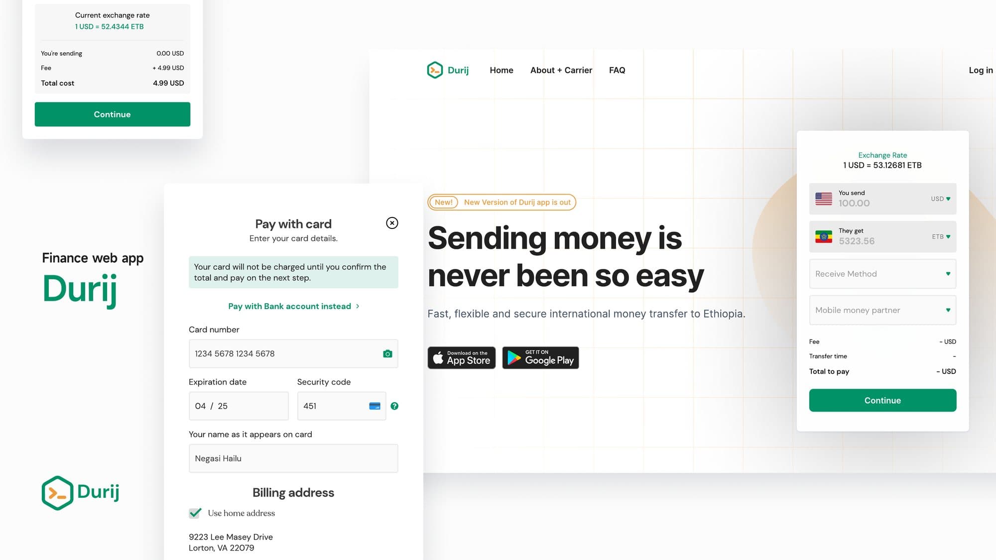 Durij — International money transfer to Ethiopia, without the anxiety